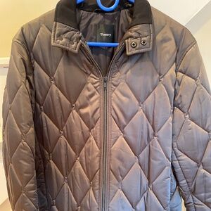Theory Mens quilted bomber jacket